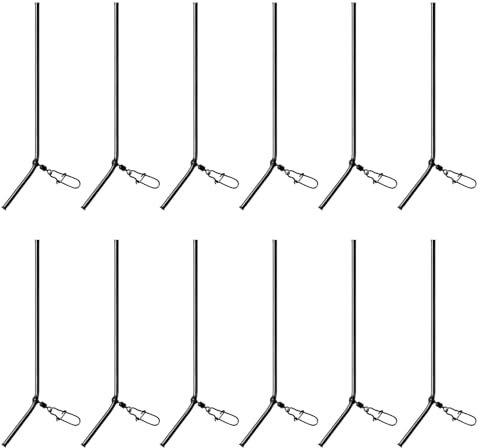 QTTRPCU 12 Stück Anti Tangle Boom 9 cm Anti Tangle Anti Tangle Boom Metall Futterkorb Angeln Grundblei Angeln Feeder Zubehör, Angeln Zubehör für Grundblei Feederzubehör, Feeder Angeln Grundangeln