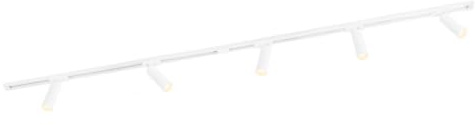 Ledvion Schienensystem lampen 2m 1-Phasen Weiss 5-flammig Warmweiss | Mit Leuchtmitteln geliefert fuer Wohnraum Kueche und Essbereich
