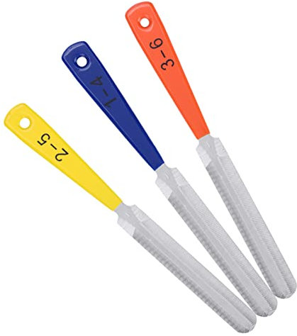 Confezione da 3 Lime per Sella per Chitarra, Lime per Dadi per Chitarra, Lime con Scanalatura a Doppio Bordo, Lime per Dadi per Chitarra, per Basso, Mandolino, Banjo, Ukulele