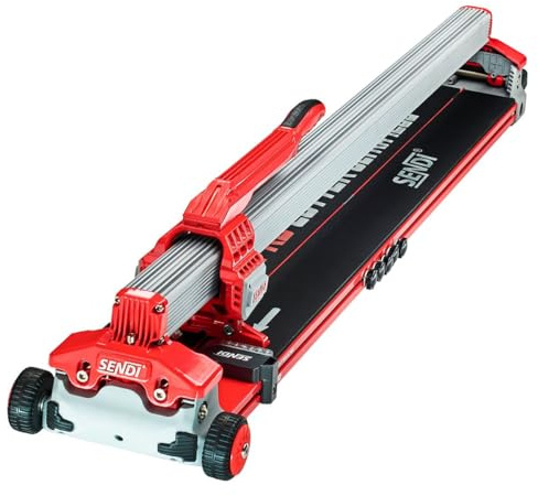 Tagliapiastrelle Manuale SENDI PRO CUTTER 1200 - Tagliapiastrelle per Alicatatura di 1,20m e 20kg - Progettata per il taglio di Porcellana, Ceramica, Gres, ecc. - Laser e Guida in Alluminio. (PRO