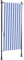 Sombrilla vertical extensible para exteriores con manivela azul y blanco, 100 x 270 cm
