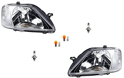 Johns, Scheinwerfer H4 Links & Rechts Set passend für Dacia Logan MCV KS & Leuchtmittel