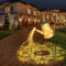 Regadera solar, cadena de luces para exteriores, decoración de jardín, lámparas solares LED para exteriores, resistente a la intemperie con gancho de pastor, luces solares para jardín, luces solares