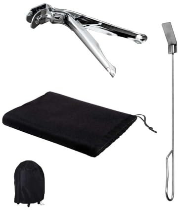 Cecotec Juego de Utensilios para Barbacoa de Acero Inoxidable DragonPack 4600 S. Comodidad y Seguridad, Pinzas de Gran Agarre, Cubierta Resistente, Atizador de Carbón, Versatilidad en la Parrilla