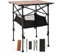 Warmiehomy Folding Camping Table, Adjustable Height Portable Picnic Table with Storage Bag for Outdoor Camping, Beach, Backyard, BBQ, Party, Patio, Picnic, Brown,53x50x80cm