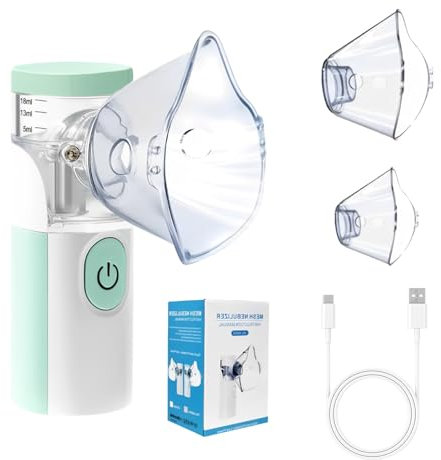 SUNZWO Inhalationsgerät für Erwachsene & Kinder – Leises, tragbares Inhaliergerät mit USB-Aufladung – Vernebler für Asthma, Erkältung & Allergie – BPA-frei & für Zuhause oder unterwegs