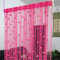 Surwin Fadenvorhang, 1x2m Rosa Türvorhang, Perlenvorhang, Insektenschutz Balkontür Fliegenvorhang Raumteiler Vorhang, Dekorative Quaste für Terrassentür Balkontür Hochzeit (Pink,100x200cm)