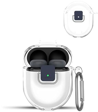 Hülle für Google Pixel Buds Pro 2 Earbuds Wireless Headphones,daunke weiche TPU-SchutzHülle, hautfreundliches Etui mit Runway Buckle, vollständiger Schutz,Transparent