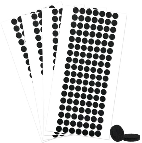 500 STK. Filz Möbeluntersetzer, Ø 10 mm runde Selbstklebende Filzgleiter, Schutzpolster für Stuhlbeine, Böden, Möbel und Schranktüren (1 mm dick)