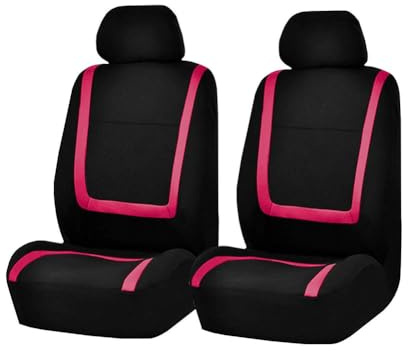 Coprisedili Auto per Smart 451 453 Fortwo Forfour, Antiscivolo Confortevole Traspirante Set Coprisedili Auto Interni Accessori,G/Rose Red