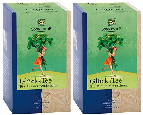 Sonnentor Glückstee Doppelkammerbeutel, 2er Pack (2 x 27 g) - Bio