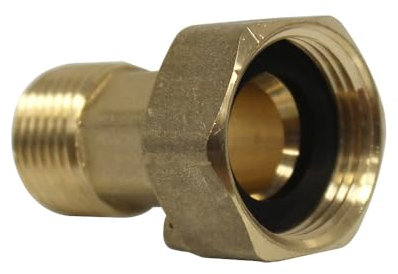 Anjou Connectique - Raccord laiton à visser - Raccord 2 pièces compteur Mâle 1/2 - Ecrou Prisonnier 3/4
