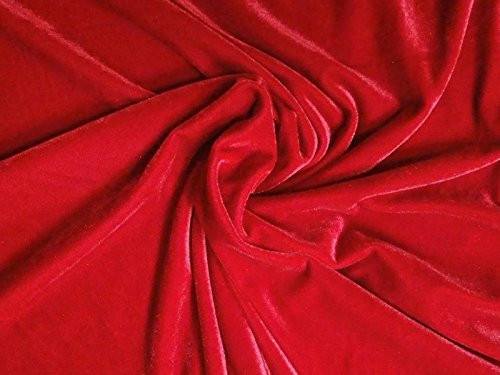 Stoffbook ROT HOCHWERTIGER BI-Stretch Nicki-SAMT Stoff – WEICH, ELASTISCH UND GLAMOURÖS, B804