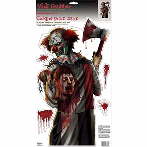 Halloweenparty Wandaufkleber Halloween Deko Wand Sticker Horrorclown gruselige Wanddekoration Wanddeko Horror Clown Wandtattoos Gruselbild Wandbilder Wandbild Aufkleber