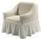 My Palace Aurora Sesselschoner 1 Sitzer Stretch und antirutsch Sesselhusse Fernsehsessel Bezug elastischer Sesselüberwurf mit Schaumstoffankern, 70-120cm Creme