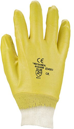 ASATEX Nitril-Handschuh 03400V, gelb, Gr. 9 (12 Paar)