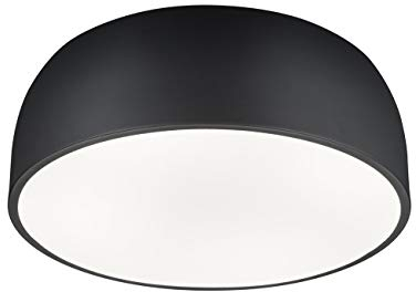 Trio Leuchten Baron 609800432 Deckenleuchte, Metall, Schwarz Matt, 609800431