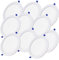 LED ATOMANT Packung mit 10 LED Einbaustrahler Downlight Rund Flach 225mm 20W, CCT (Farbwahlschalter Warmweiß, Neutralweiß oder Kaltweiß), Durchmesser 205mm, 1800 Lumen, Inklusive Treiber