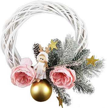 Arpimex Ghirlanda di Natale Fai da Te (GHI2) Decorazione Addobbi Fuori Porta (Rosa)