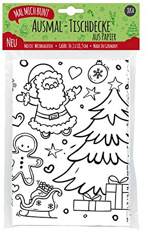 Papier-Tischdecke zum Ausmalen Weihnachten, Tischdecke Weihnachten, Deko Weihnachten, Weihnachten Tischdecke