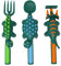 Constructive Eating Couverts Enfants - Set de 3, Ustensiles dinosaures, Vaisselle pour Enfants, Durable & Lavable en machine, habitudes alimentaires saines chez les enfants