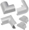 Raccords à clipser pour D-Line goulotte moulure Maxi | Joindre plusieurs goulottes de 50x25mm | Multipack de 5 pièces raccords de goulotte électrique | Effet Aluminium