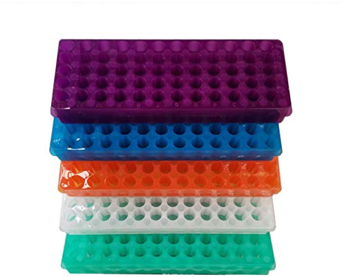 MUHWA Doppelplatten-Ständer, 60 Positionen, für 0,5–2 ml Mikrozentrifugenröhrchen, Polypropylen, Weiß