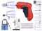Loboo Idea Pistola elettrica per grimaldelli con carta di credito e lucchetto blu. Pistola elettrica senza fili Pistola per grimaldelli automatici Lockpicking Lockpicking Strumenti fabbro Kit di