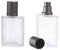 CAILI Atomizador de Perfume de Vidrio, 2 Piezas 30ml Mini Botella de Perfume de Vacío Recargable para Colonia y Aceite Esencial para el Hogar y el Viaje(Cap Plateado)