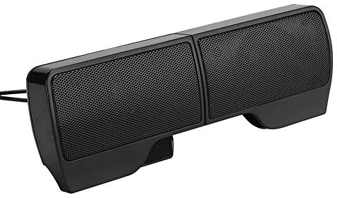 Laptop Soundbar, USB-betrieben 2.0 Stereo mit 3,5-mm-Aux für Laptop | Kompakte USB-Computer-Lautsprecherleiste mit Lautstärkeregler Clip-Design für Desktop-Notebook