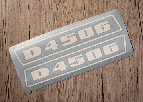 Deutz Aufkleber für Traktor D4506 Logo Emblem Sticker Label weiß (bis 1974)