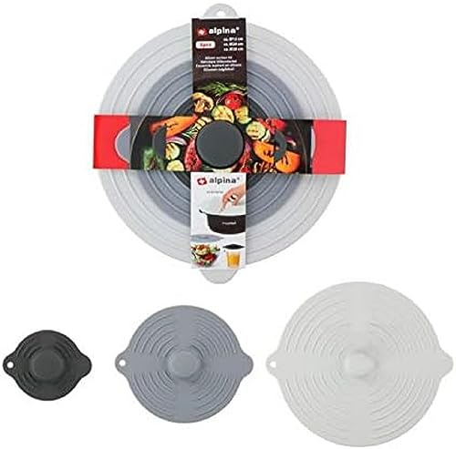 alpina. Silikon Deckel Set - 3-teilig - ⌀12/20/28 cm - Silikon