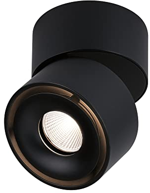 Paulmann 93371 LED Einbauleuchte Deckenleuchte Spircle 78mm incl. 1x8,0 W Warmweiß Schwarz matt Aufbauleuchte Aluminium Deckenleuchte 3000 K