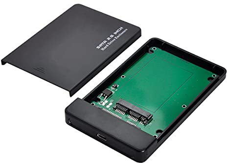 NFHK USB 3.1 Type-C USB-C to 1.8 inch Micro SATA 16pin 7+9 SSD to External Hard Disk Enclosure