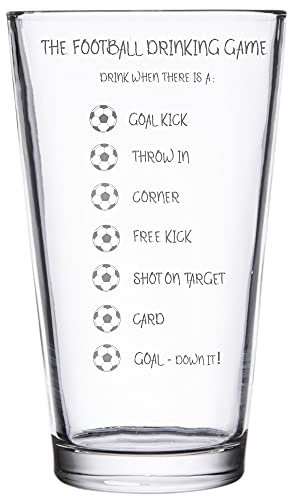 Chichi Gifts The Football Trinkspiel Pint – kostenlose optionale persönliche Nachricht