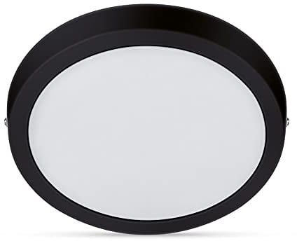 Philips LED Einbauspot Slim Surface, 12W, warmweißes Licht (2700K), rund, Schwarz