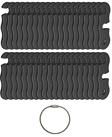 Seilspanner (schwarz, 40 Stück) Aluminiumlegierung Camping Zelt Spannseil Einsteller Camping von Ausrüstung für Camping, Wandern, Rucksackreisen, ultraleichte Zeltheringe, Abspannleinen