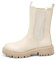 IF FASHION Stivali Stivaletti Anfibi Scarpe Chelsea da Donna Platform Con Suola Track 6609 Beige N.39