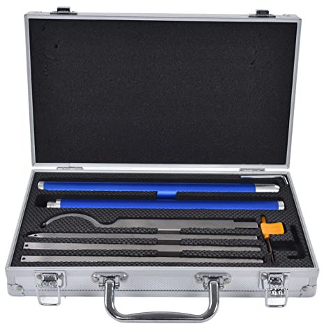 FASJ Outils de Tournage sur Bois, Ensemble d'outils en Bois Comprenant Un Outil Creux Droit 3 pièces/Outil col Cygne/2 poignées Aluminium, Tour au carbure, default
