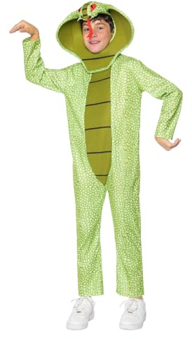 Funidelia Snake Costume for Boys and Girls with jumpsuit and hat, Animal Outfit for Children, Carnival, Halloween and Party Costumes - Size 5-6 years
