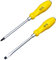 Yalin 2-Piece Professional Screwdriver Set, 1 Phillips and 1 Flat Head, Non-Slip Handles for Home Repair,S2 Steel Screwdriver with Striking Cap