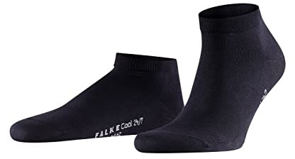 FALKE Herren Sneakersocken Cool 24/7 M Sn Baumwolle kurz einfarbig 1 Paar, Blau Dark Navy 6375, 45-46