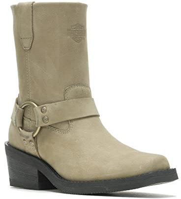 HARLEY-DAVIDSON FOOTWEAR Stivale Korsen Harness Mid Vitello Uomo, Marrone, 42.5 EU