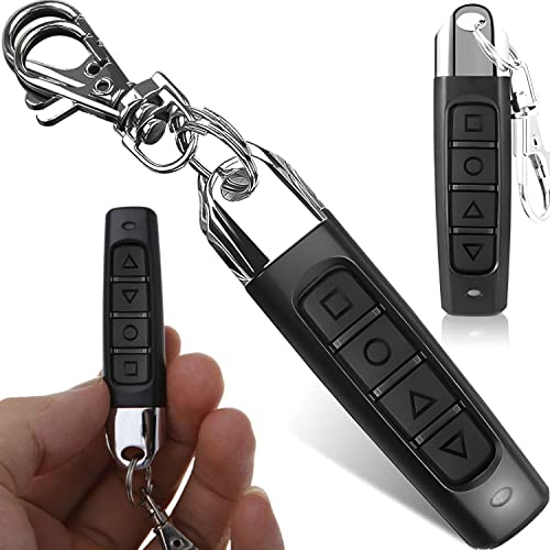 Retoo Telecomando portachiavi universale allungato a 3 funzioni con telecomando a 4 canali, telecomando universale per apertura automatica del cancello frequenza 433.92 MHz, duplicatore porta garage