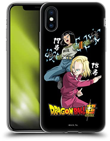 Head Case Designs Officially Licensed Dragon Ball Super Android 17 & 18 Universe Survival Characters Gel Case [Military Grade] Compatible with Apple iPhone X/iPhone XS and Compatible with MagSafe