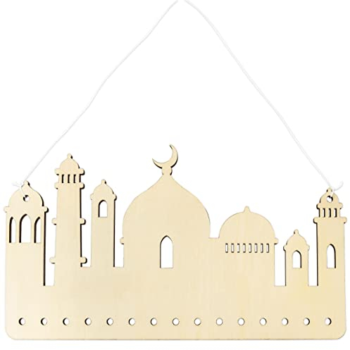 Papierdrachen Aufhängung für Ramadan - aus Holz - in naturfarben - Ramadankalender zum Selbstbasteln - kombinierbar mit Stoffsäckchen und Geschenkpapier
