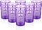 PRISMA - PACK DE 6 VASOS 750 ML. COLOR MORADO. Vaso de policarbonato tamaño grande, reutilizable, libre de BPA