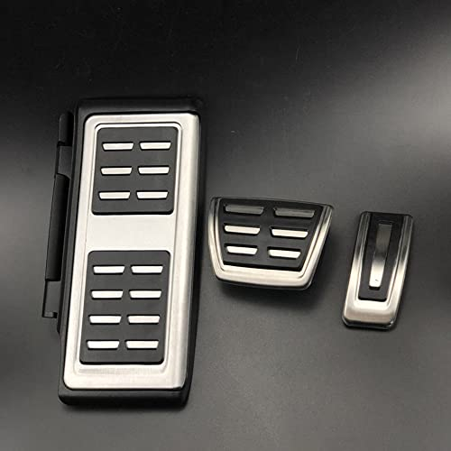 Auto Edelstahl Gas Kraftstoff Bremse Fußstütze Pedal Pad Abdeckung für VW Golf 7 MK7 Golf 8 MK8 Passat B8 Tiguan Jetta Audi A3 Skoda Octavia,at 3pcs