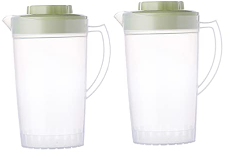 Cabilock 2 Pièces Bouilloire Froide Avec Couvercle Pichet Avec Pichet Orange Cruche Deau Pichet Deau De Jus Pichet En Verre De Pichet En Pour Pichets Pp Jus De Citron Vin