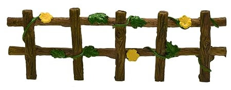 Treasure Gurus Miniature Flower Ivy Wooden Fence Outdoor Fairy Garden Accessory Mini Dollhouse Landscape Decor
